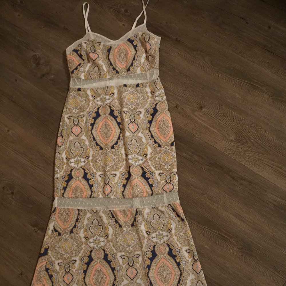 BCBGeneration Silk Patterned Maxi Dress